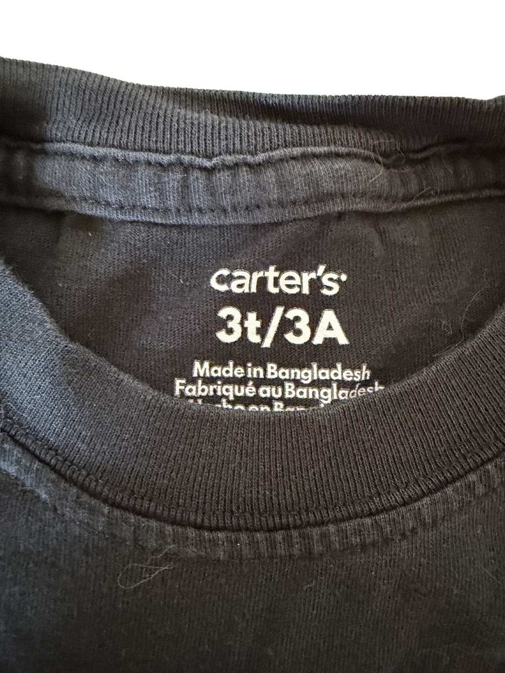 (5 for $10) | Carter's Black Short Sleeve Pocket Tee - Picture 3 of 3